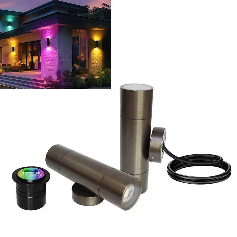 Smart Garden Usa - Applique murale LED extérieure en laiton