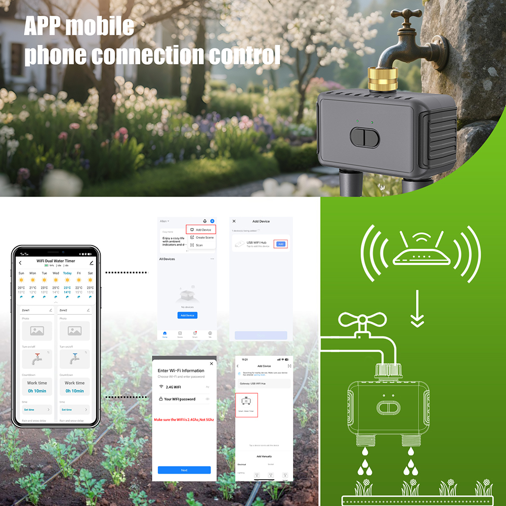 Tuya WiFi minuterie d'eau inte - Smart Garden Watering Can avis et prix