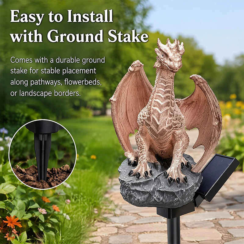 Lampe solaire de jardin Dragon - Smart Garden Ornaments avis et prix
