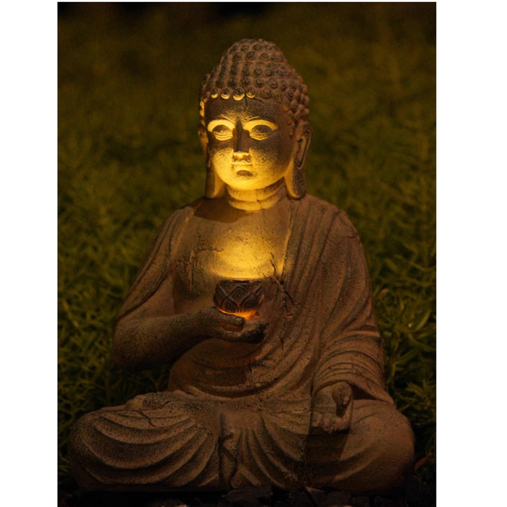 Statue de bouddha solaire en r - Smart Garden Ornaments avis et prix
