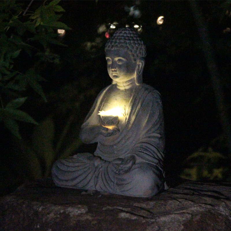 Statue de bouddha solaire en r - Smart Garden Ornaments avis et prix